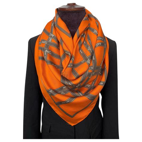 hermes oranges|hermes orange silk scarf.